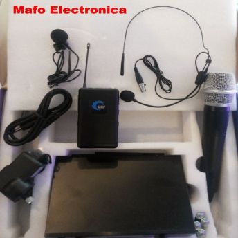 Microfono inalambrico Artec 3 en 1 vincha solapero y de mano