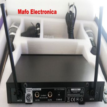 Microfonos inalambricos artec doble de mano uhf